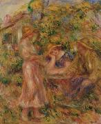 Pierre Auguste Renoir Three Figures in Landscape France oil painting artist